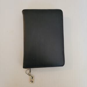 Vintage 2005 Personal Organizer Planner 6-Ring Binder Black Faux Leather